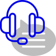 Icon of headset and speech bubble